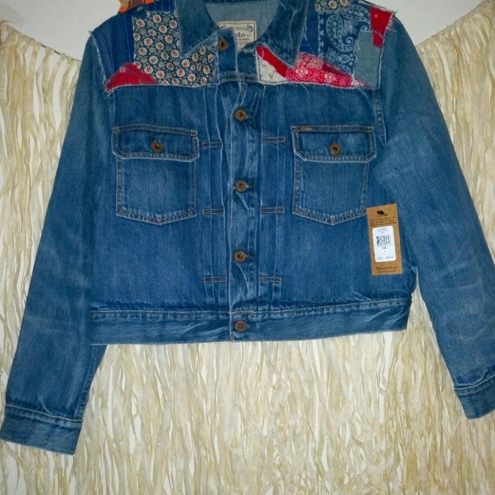 "AUTHENTIC(Polo) by Ralph Lauren" crop(bandana)  JACKET!!!